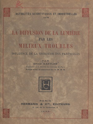cover image of La diffusion de la lumière par les milieux troubles
